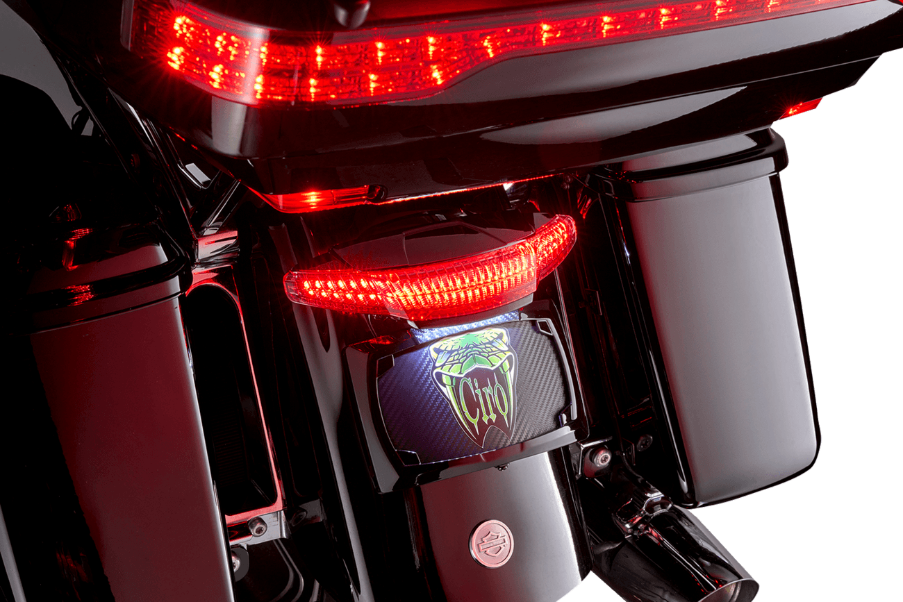 CIRO 2010-1508 Taillight/License Plate Mount - Smoke Lens - Black