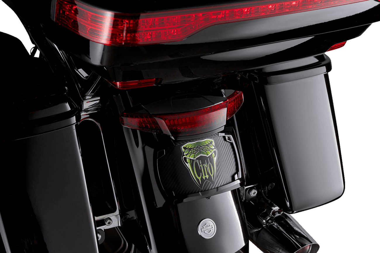 CIRO 2010-1510 Taillight/License Plate Mount - Red Lens - Black