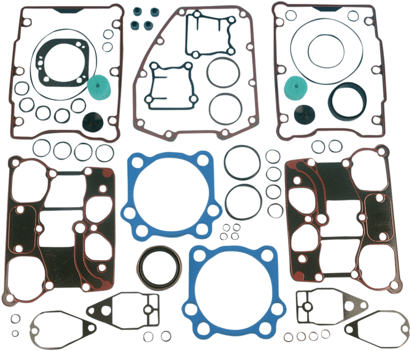 JAMES GASKET 2011-2099 Motor Gasket Kit - Metal Head Gaskets with Silicone Rocker Gaskets - 95"/103" - '99-'04 Twin Cam