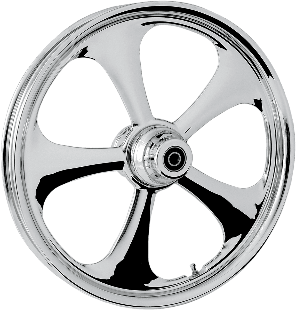 RC COMPONENTS 0201-1448 Wheel - Nitro - Front - Dual Disc/without ABS - Chrome - 21x3.5 - '00-'07 FLT