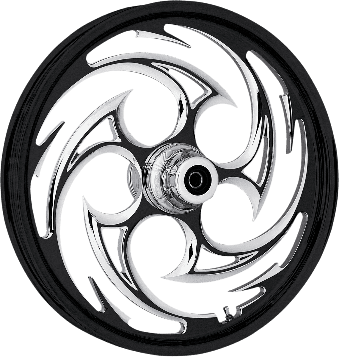 RC COMPONENTS 0201-1479 Wheel - Savage Eclipse - Front - Dual Disc/with ABS - Black Eclipse - 23x3.75 - '08-'23 FLT