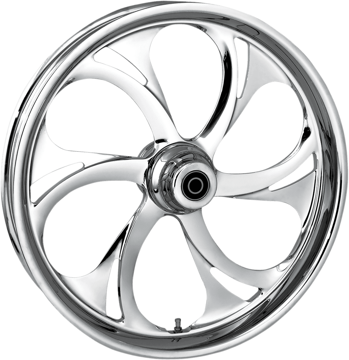 RC COMPONENTS 0201-1766 Wheel - Recoil - Front - Dual Disc/without ABS - Chrome - 21x3.5 - '08-'13 FLT