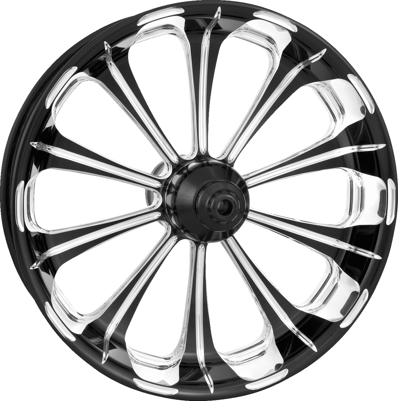 PERFORMANCE MACHINE (PM) 0201-1918 Wheel - Revolution - Front - Dual Disc/with ABS - Platinum Cut™ - 21x3.5 - '08+ FLD