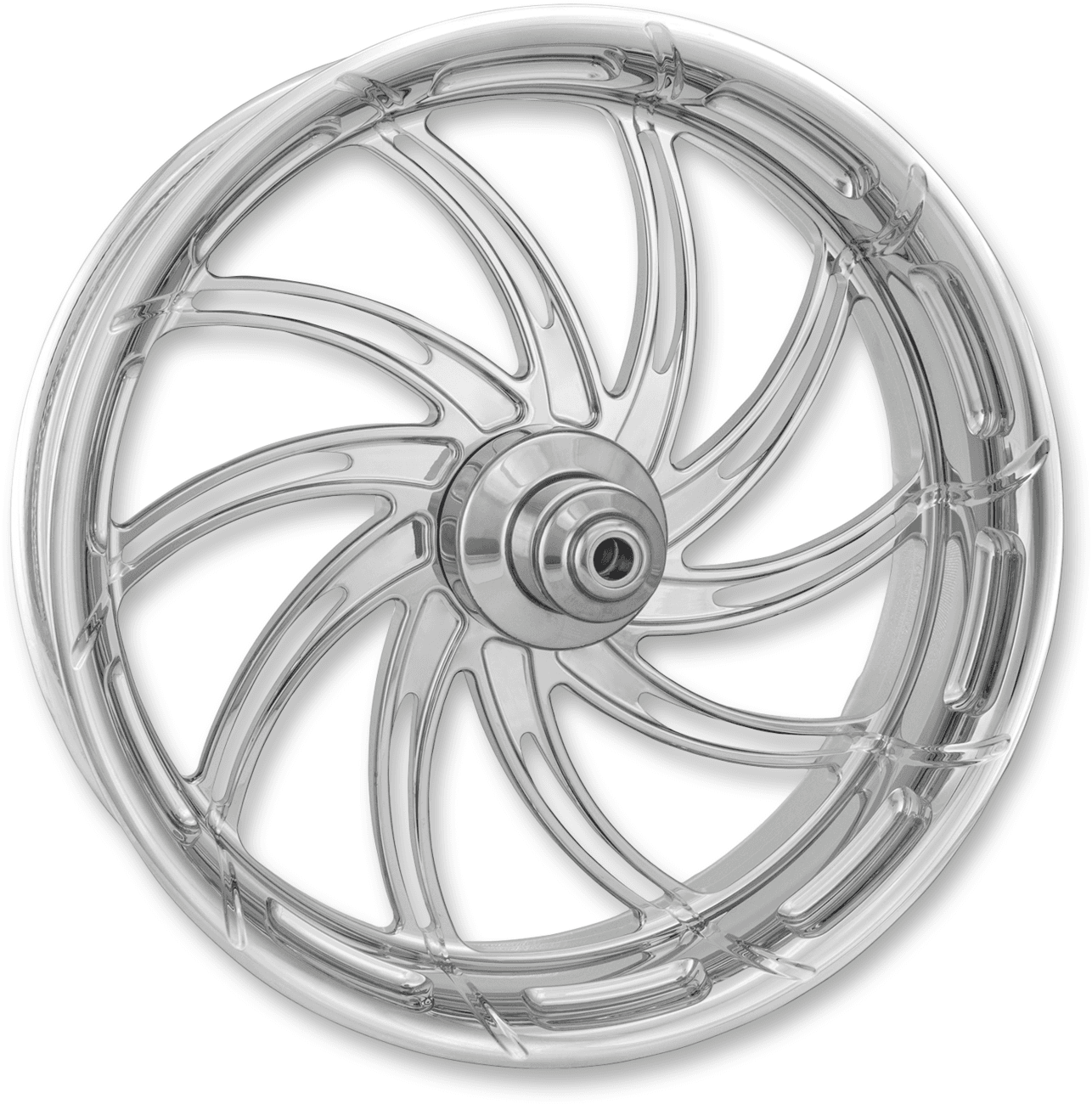 BARNETT 0201-2018 Wheel - Supra - Front - Dual Disc/with ABS - Chrome - 21x3.5 - '08+ FL