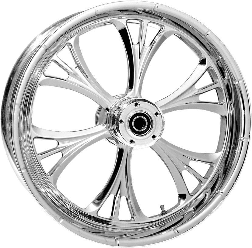 RC COMPONENTS 0201-2095 Wheel - Majestic - Front - Single Disc/without ABS - Chrome - 26x3.75 - '08-'23 FLT