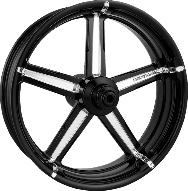 PERFORMANCE MACHINE (PM) 0201-2199 Wheel - Formula - Front - Dual Disc/with ABS - Platinum Cut™ - 21x3.5 - '08+ FLD