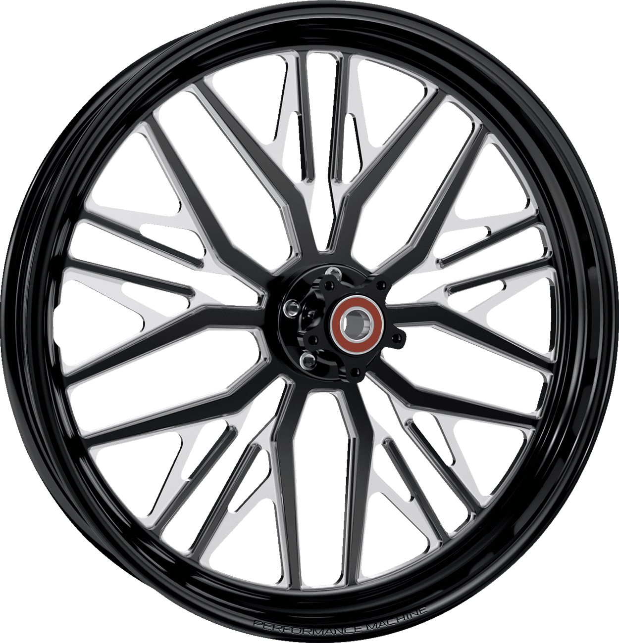 PERFORMANCE MACHINE (PM) 0201-2454 Wheel - Nivis - Front - Dual Disc/without ABS - Black/Contrast Cut Platinum - 21x3.5