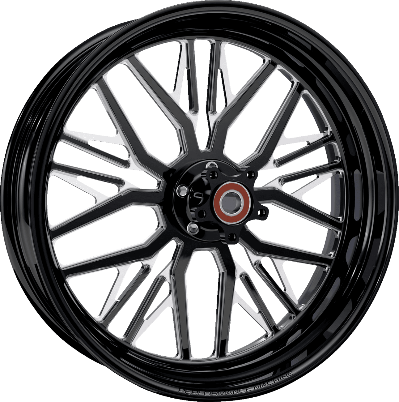 BARNETT 0201-2463 Wheel - Phatour - Front - Dual Disc/with ABS - Black/Contrast Cut Platinum - 18x5.5