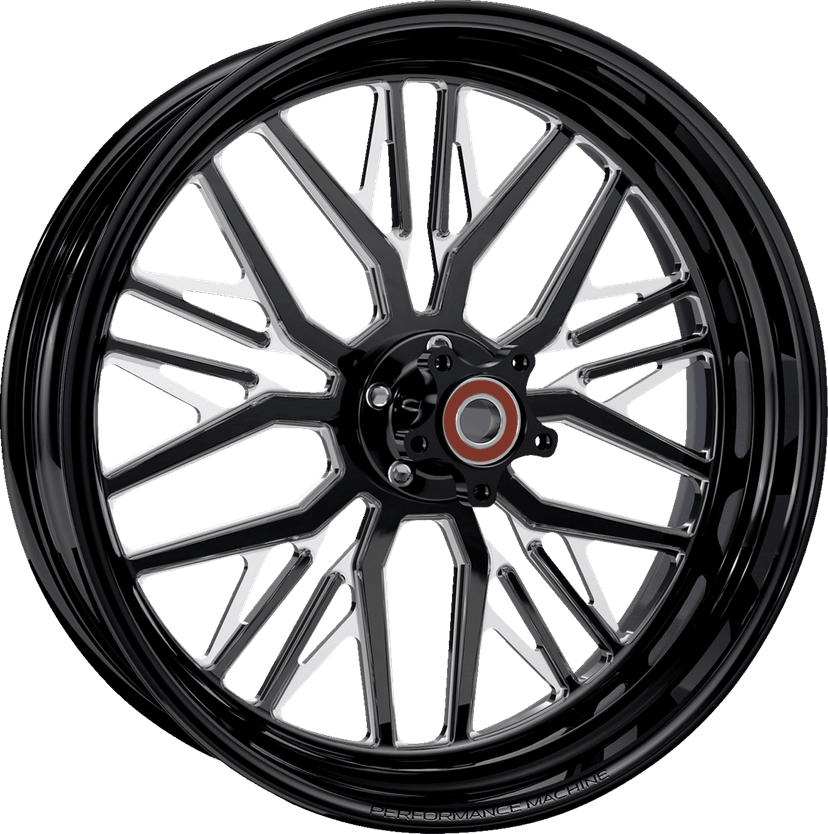 BARNETT 0201-2463 Wheel - Phatour - Front - Dual Disc/with ABS - Black/Contrast Cut Platinum - 18x5.5