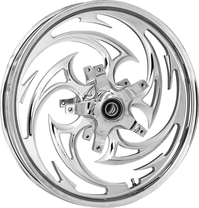 RC COMPONENTS 0201-2559 Wheel for Stock Rotor - Savage - Front - Chrome - 21x3.5 — image 1 of 2
