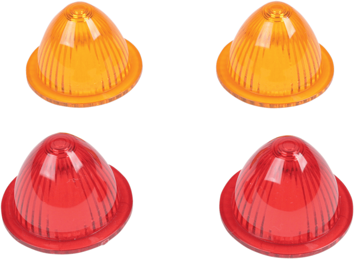 DRAG SPECIALTIES 2020-0120 Mini Retro-Style Lens Kit - Amber/Red