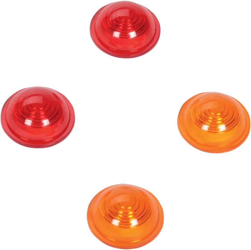 DRAG SPECIALTIES 2020-0122 Mini-Bullet Lens Kit - Amber/Red