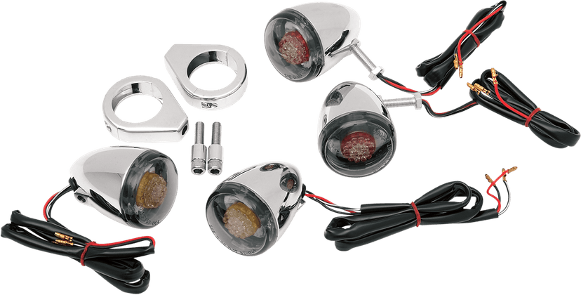 DRAG SPECIALTIES 2020-0275 Turn Signal Kit - Red/Smoke — image 2 of 2