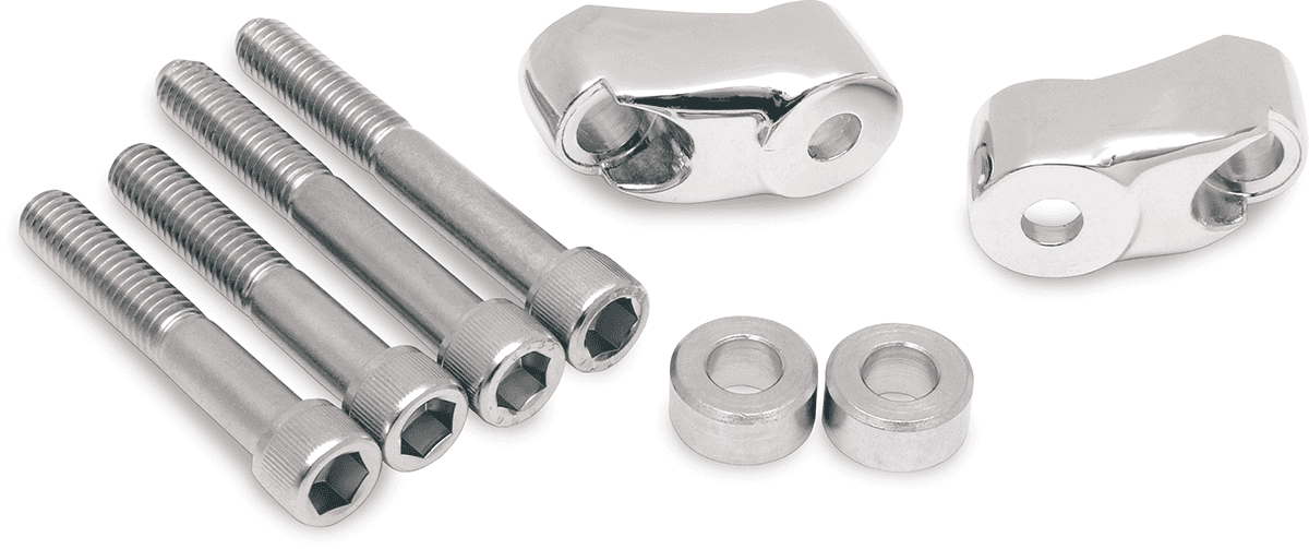 DRAG SPECIALTIES 2020-0347 Turn Signal Mount Kit - 39 mm/49 mm - Chrome