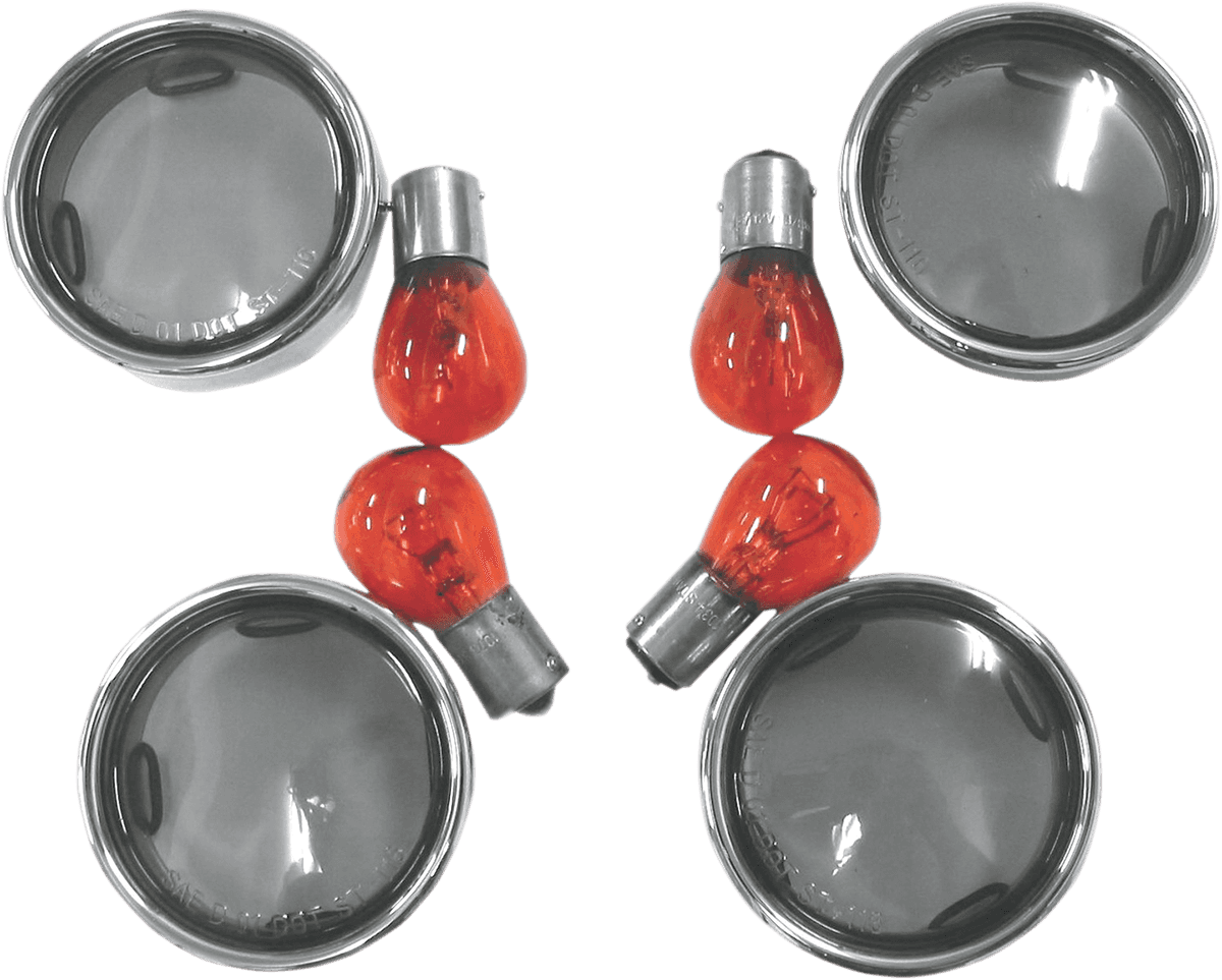 DRAG SPECIALTIES 2020-0392 Lens Kit with Trim Ring - Smoke