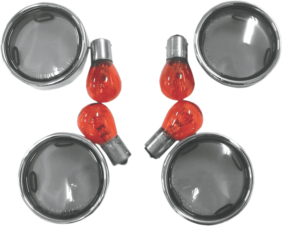 DRAG SPECIALTIES 2020-0392 Lens Kit with Trim Ring - Smoke