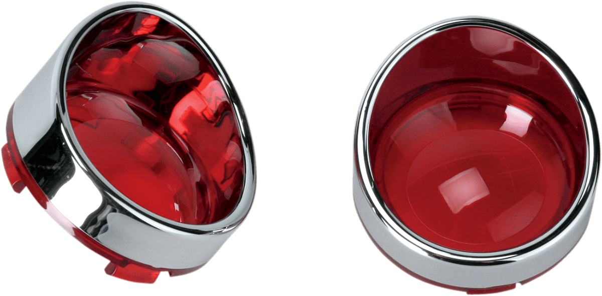 DRAG SPECIALTIES 2020-0398 Visor-Style Bezel/Lenses - Red