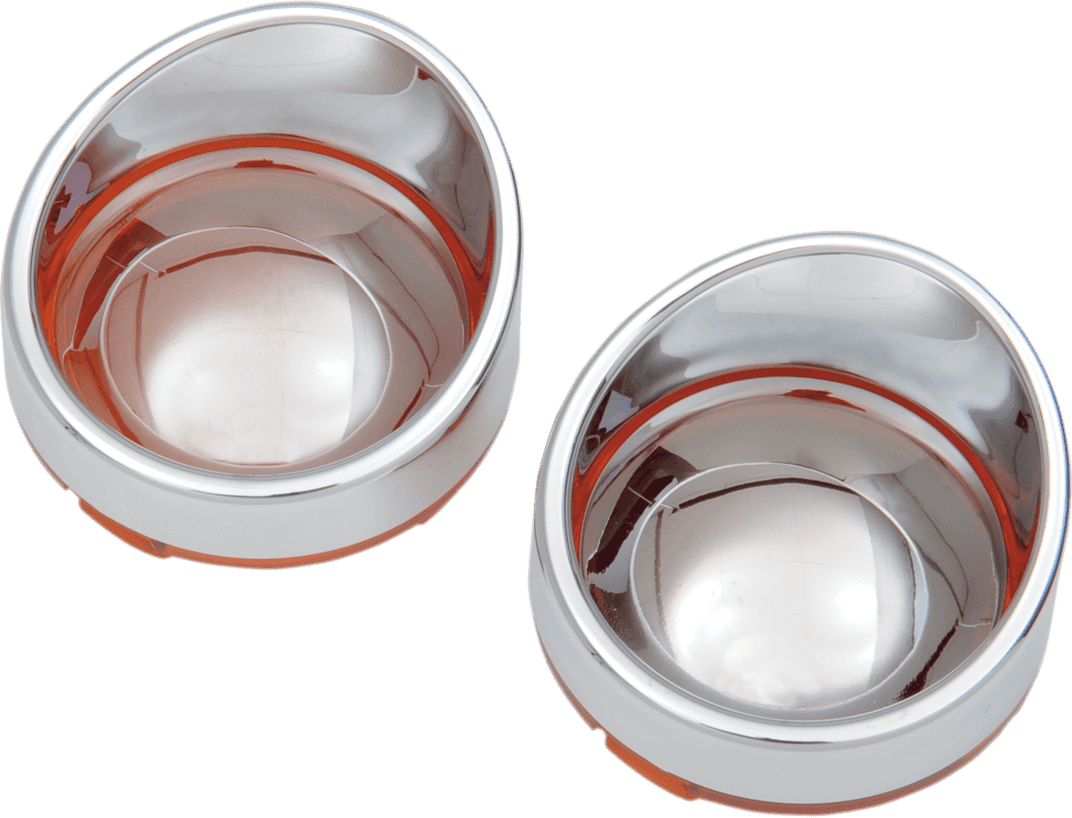 DRAG SPECIALTIES 2020-0400 Visor-Style Bezel/Lenses - Amber/Mirror
