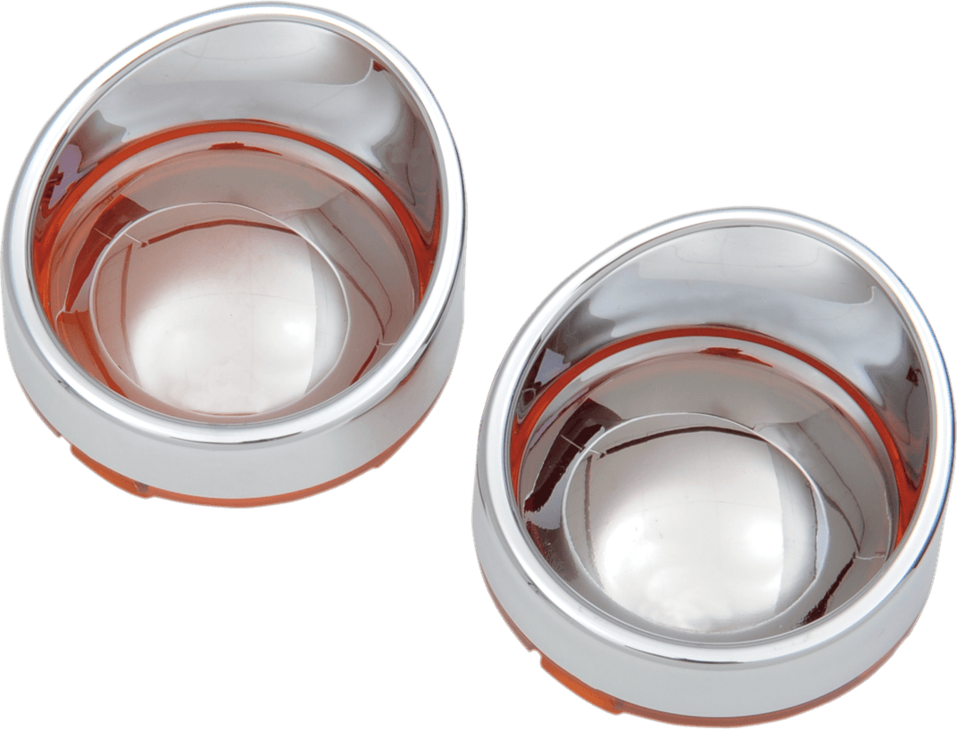 DRAG SPECIALTIES 2020-0400 Visor-Style Bezel/Lenses - Amber/Mirror