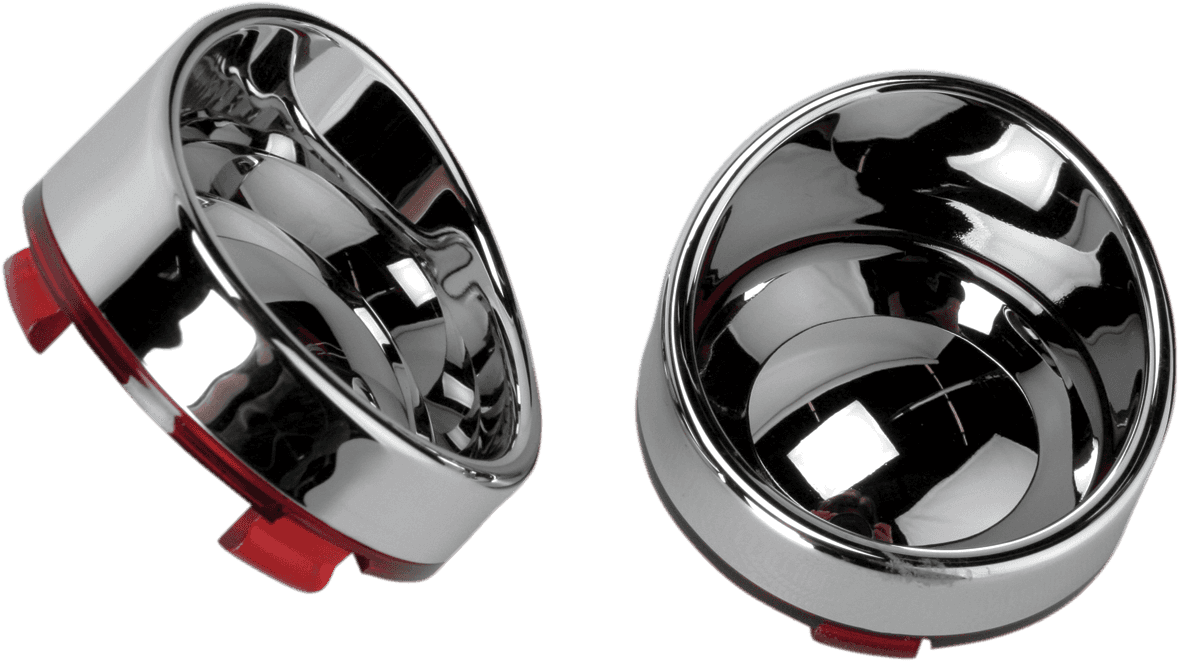 DRAG SPECIALTIES 2020-0401 Visor-Style Bezel/Lenses - Red/Mirror