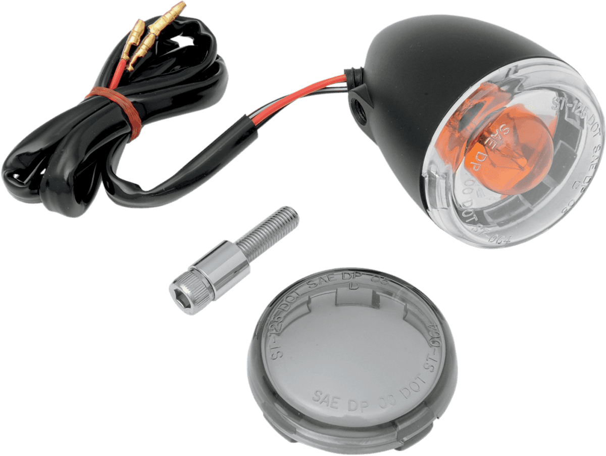 DRAG SPECIALTIES 2020-0417 Turn Signal - 1156 - Front - Matte Black