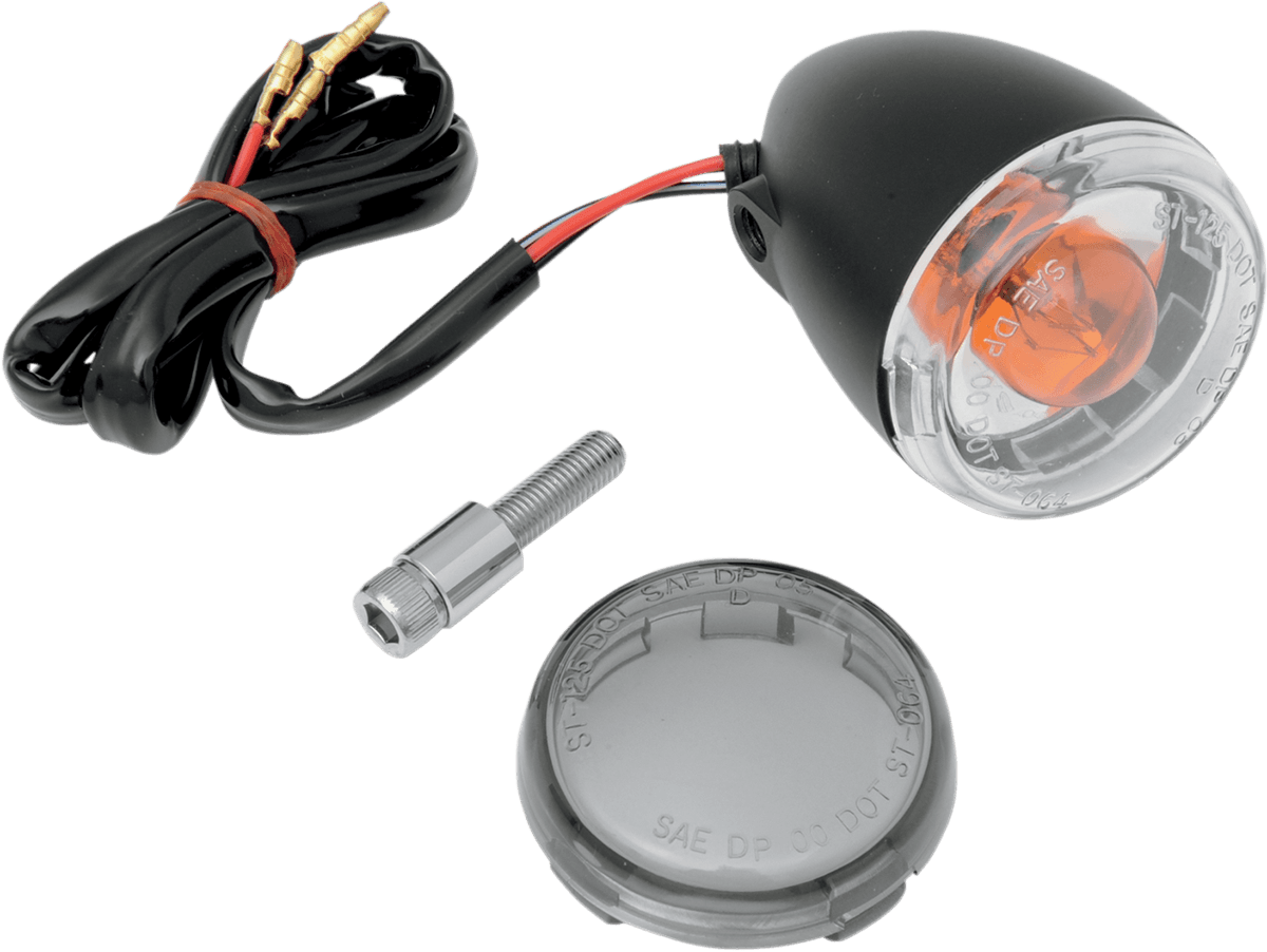 DRAG SPECIALTIES 2020-0417 Turn Signal - 1156 - Front - Matte Black