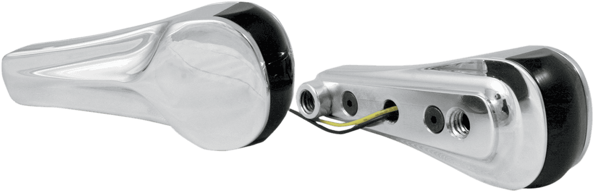 ALLOY ART 2020-0477 Turn Signals - LED - Front - Finned - Chrome