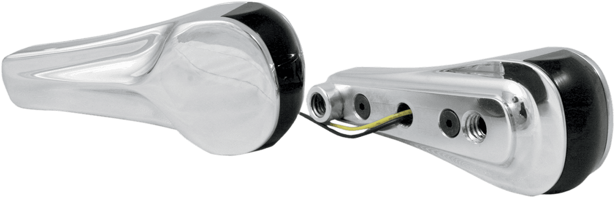 ALLOY ART 2020-0477 Turn Signals - LED - Front - Finned - Chrome