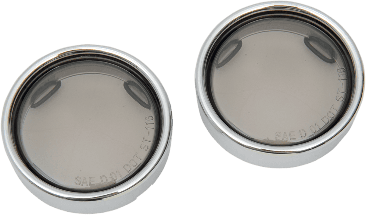 DRAG SPECIALTIES 2020-0547 Lens w/Trim Ring - Smoke