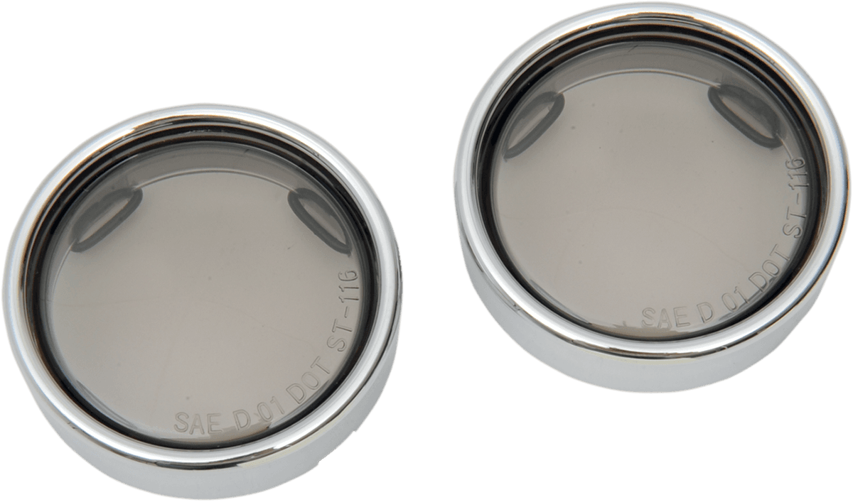 DRAG SPECIALTIES 2020-0547 Lens w/Trim Ring - Smoke