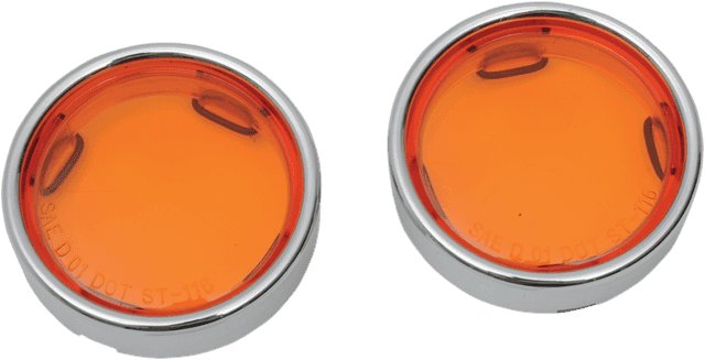 DRAG SPECIALTIES 2020-0548 Lens w/Trim Ring - Amber