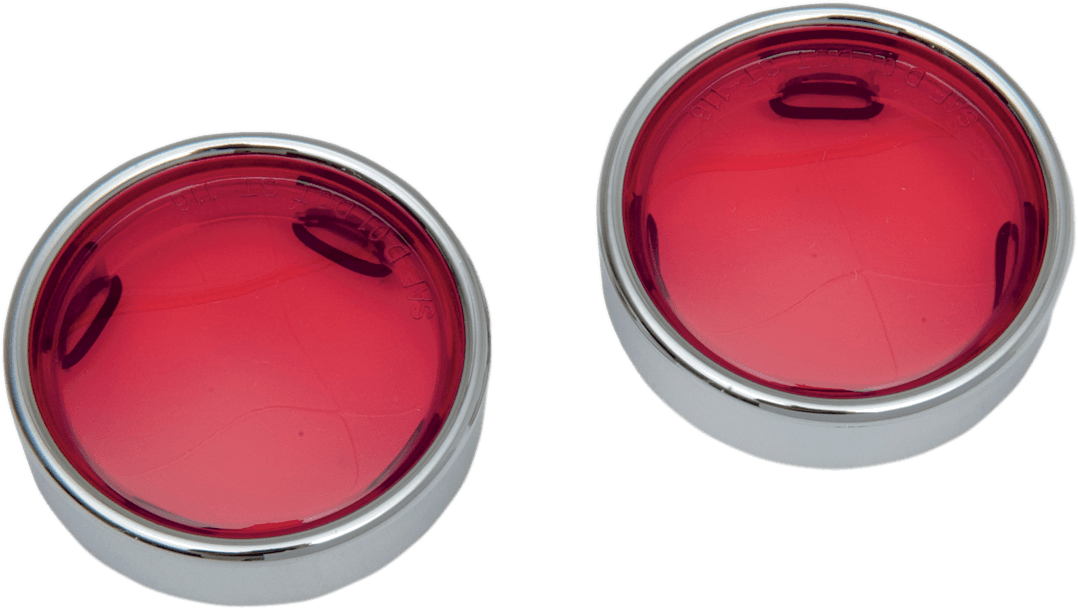 DRAG SPECIALTIES 2020-0549 Lens w/Trim Ring - Red