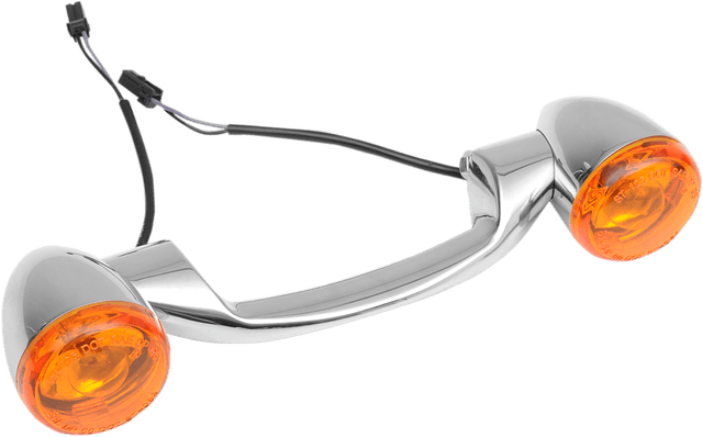 DRAG SPECIALTIES 2020-0593 Rear Turn Signal Kit - Harley Davidson - Chrome