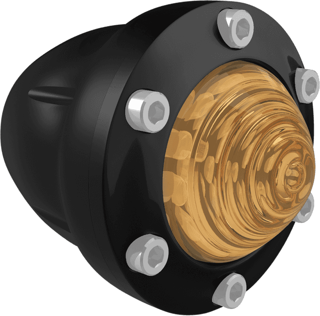 RSD 2020-0605 Front Tracker Turn Signal - Amber Lenses — image 1 of 2