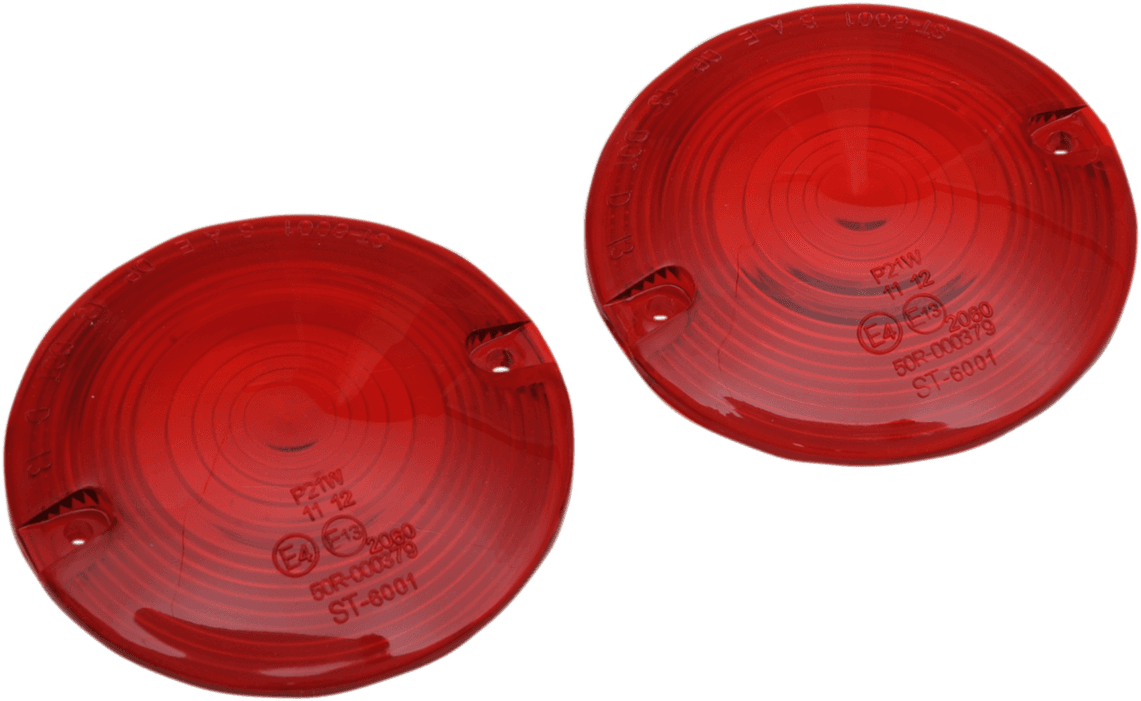 DRAG SPECIALTIES 2020-0639 Turn Signal Lens - Red - FL