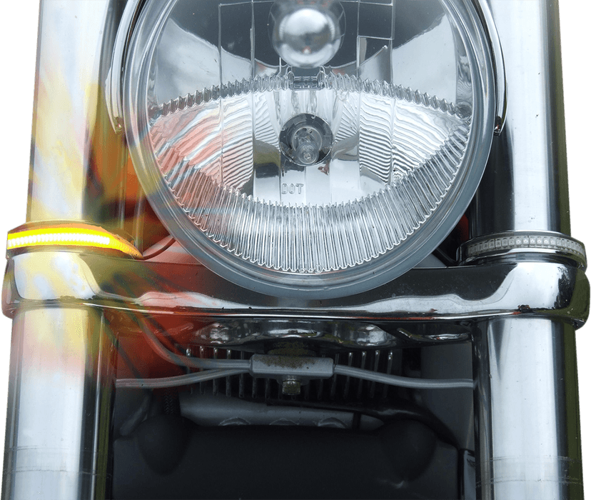 CUSTOM DYNAMICS 2020-1226 Wrap-Arounds™ LED Lights - 56 mm - Chrome - Clear/Amber — image 2 of 2