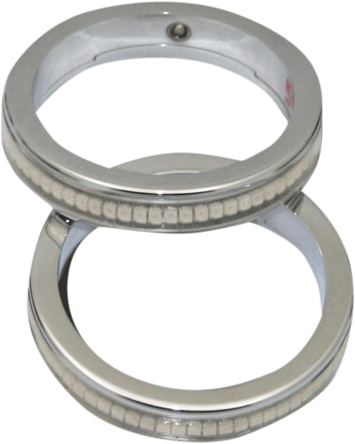 CUSTOM DYNAMICS 2020-1226 Wrap-Arounds™ LED Lights - 56 mm - Chrome - Clear/Amber