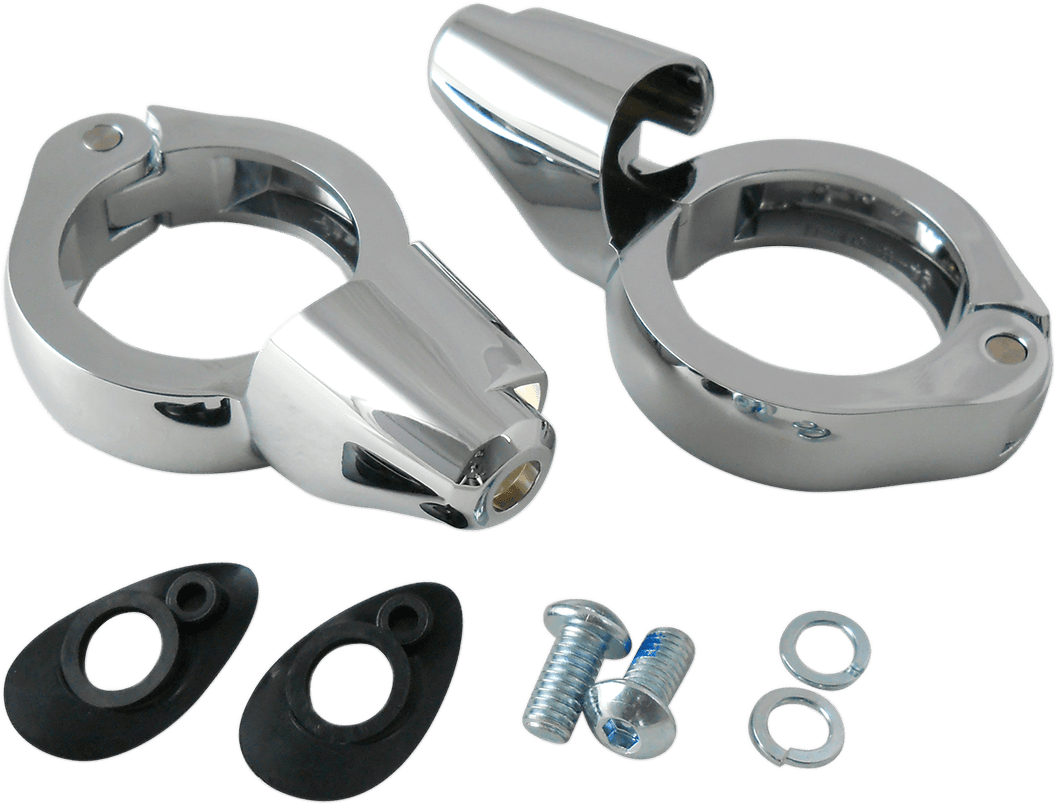 DRAG SPECIALTIES 2020-1271 Turn Signal Mount - 49 mm - Chrome