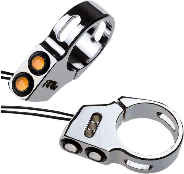 JOKER MACHINE 2020-1300 Rat Eye LED Turn Signals - 39 mm - Chrome