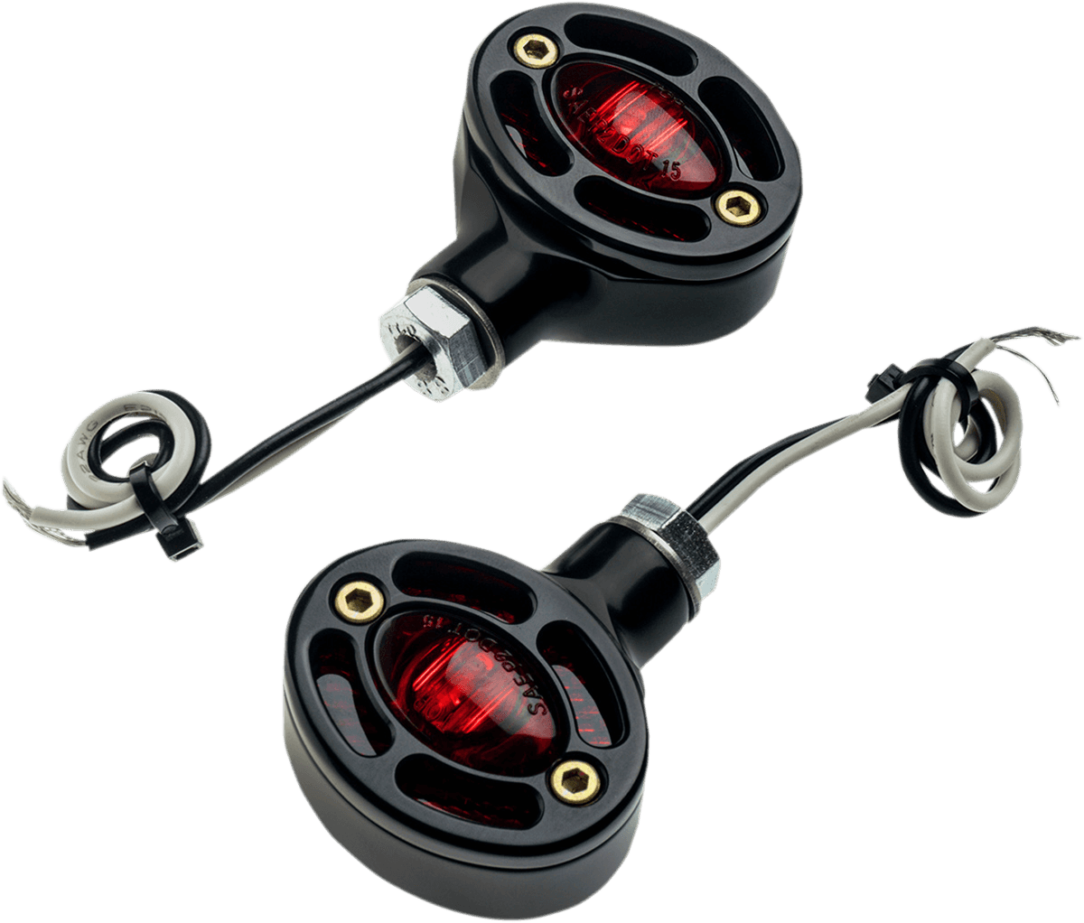 JOKER MACHINE 2020-1313 LED Turn Signals - Black with Red LEDs