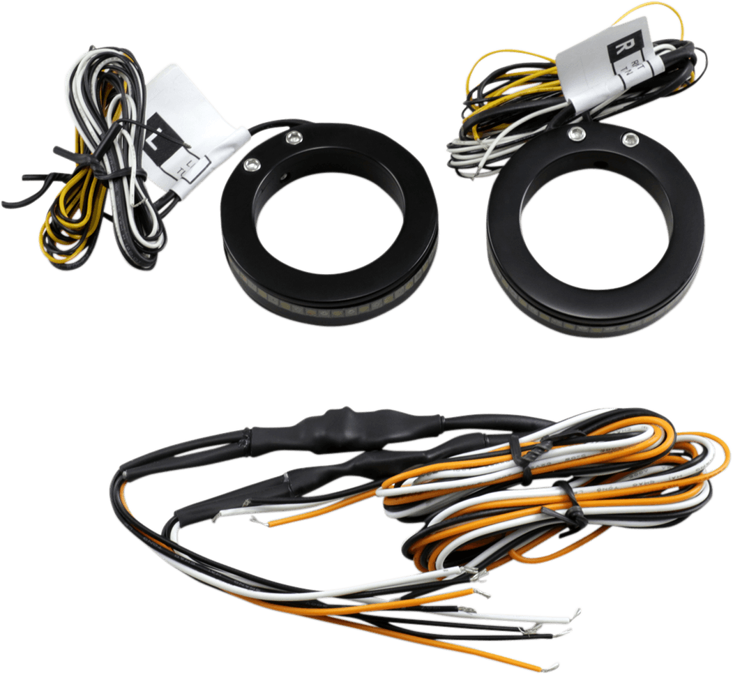 CUSTOM DYNAMICS 2020-1431 Turn Signals with Daytime Running Light - 37 mm - Black