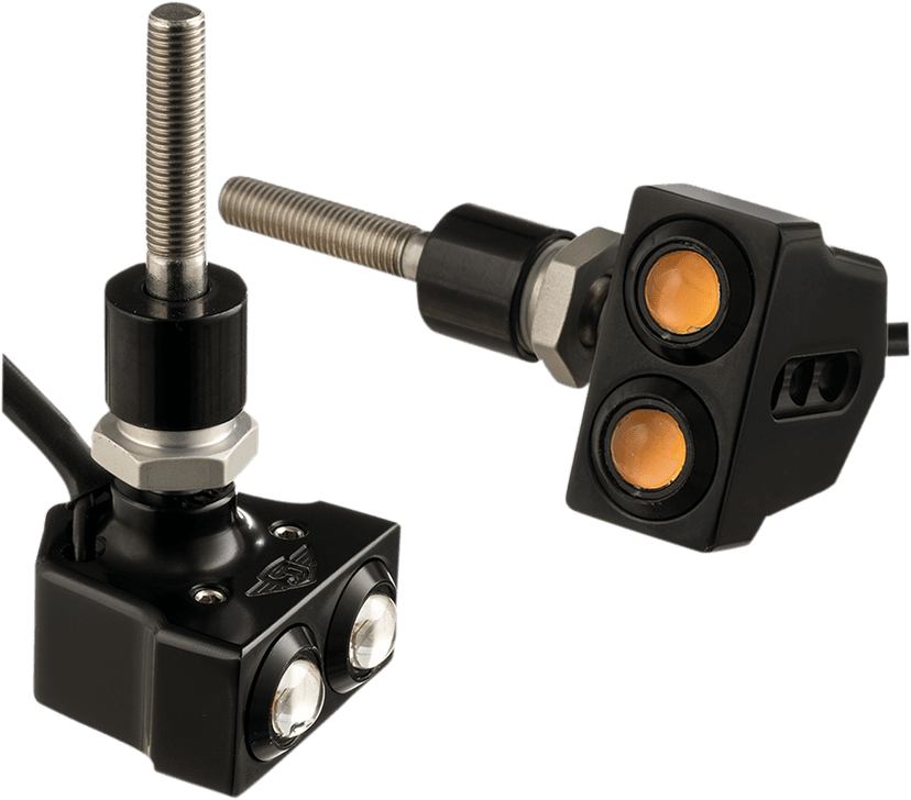 JOKER MACHINE 2020-1447 Rat Eye Mirror-Mount Turn Signals - Dual - Black