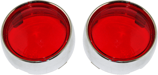 CUSTOM DYNAMICS 2020-1579 Bullet Signal Lenses - Chrome/Red