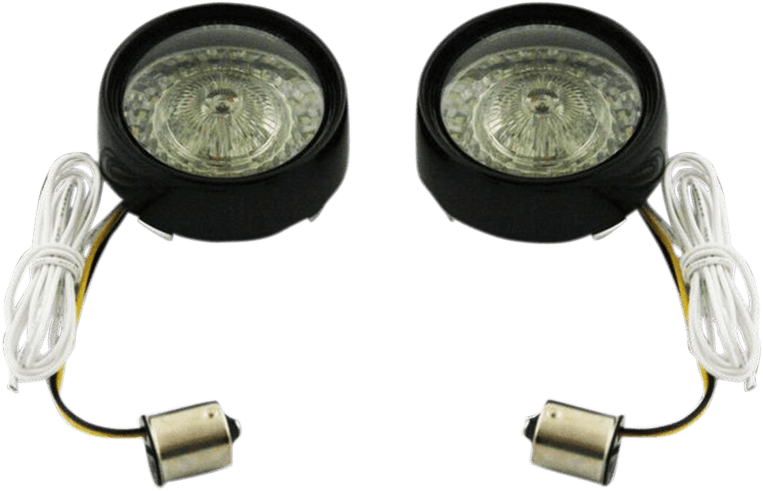 CUSTOM DYNAMICS 2020-1588 Bullet Turn Signal - 1156 - Gloss Black - Smoke Lens