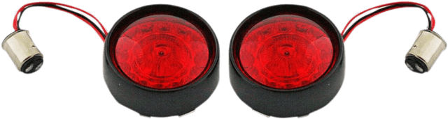 CUSTOM DYNAMICS 2020-1594 Bullet Turn Signal - 1157 - Gloss Black - Red Lens