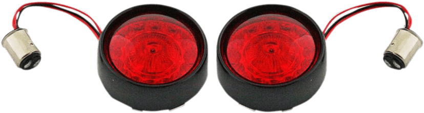 CUSTOM DYNAMICS 2020-1594 Bullet Turn Signal - 1157 - Gloss Black - Red Lens