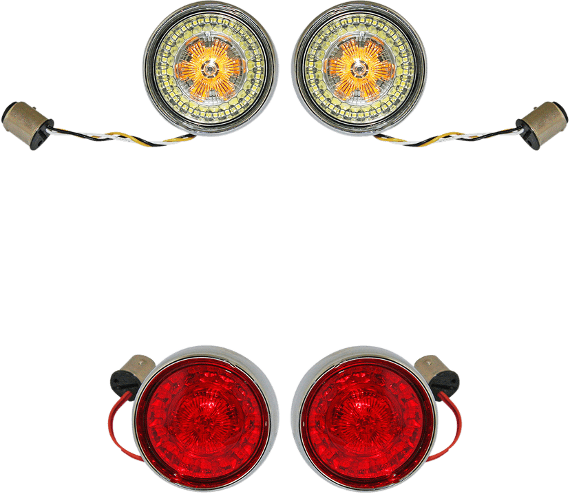 CUSTOM DYNAMICS 2020-1596 Full Bullet Turn Signal Conversion Kit - Chrome