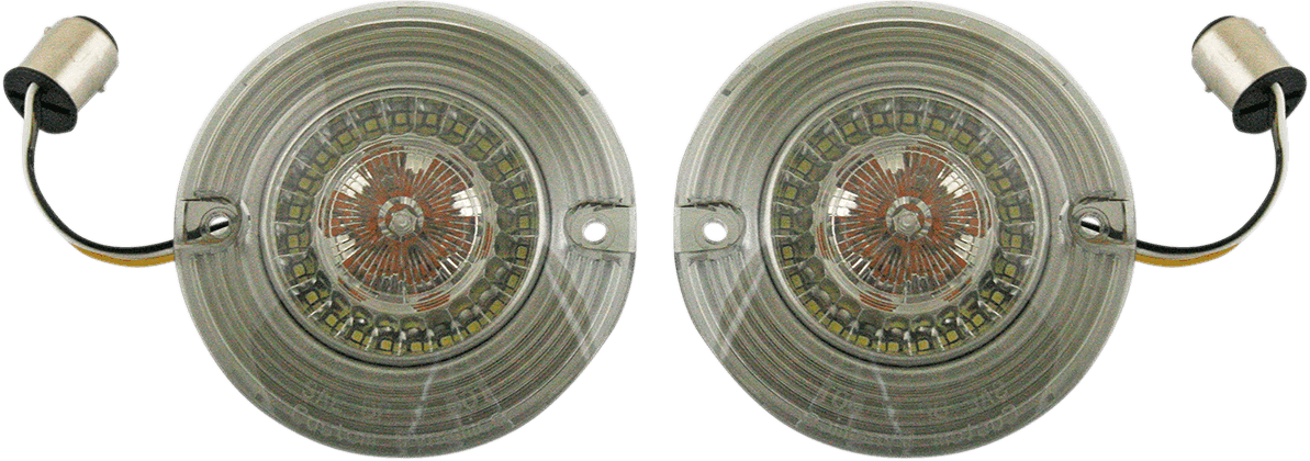 CUSTOM DYNAMICS 2020-1609 Front Turn Signal - White/Amber LEDs