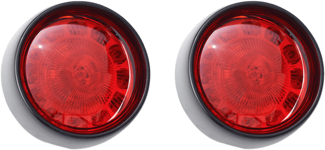 CUSTOM DYNAMICS 2020-1691 Bullet Turn Signal - 1156 - Gloss Black - Red Lens