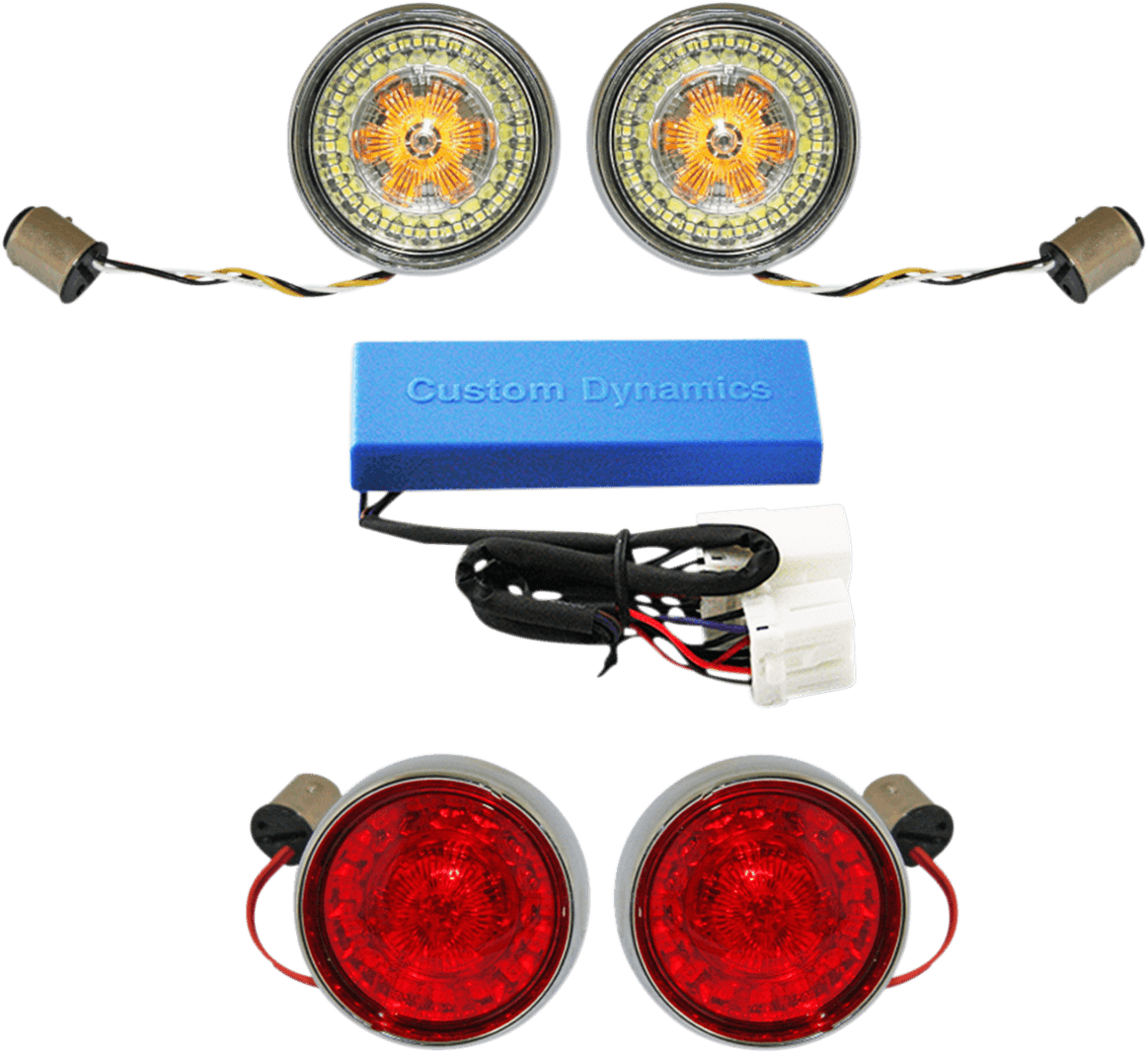 CUSTOM DYNAMICS 2020-1700 Full Bullet Turn Signal Conversion Kit - Chrome